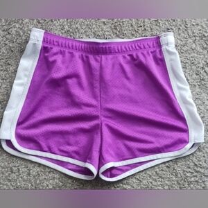 Justice Purple and White Athletic Shorts